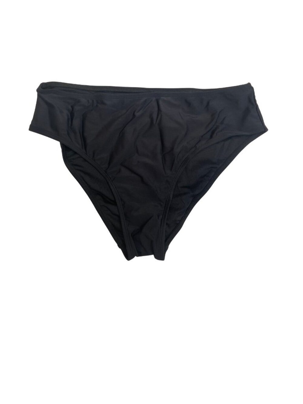Cupshe Black Mid-Rise Hipster Bikini Bottoms Classic Medium